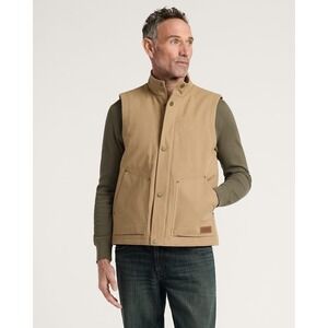 Pendleton Mens Pine Grove Canvas Vest Tan Brown Plaid Lined C2435-83373 XL NEW